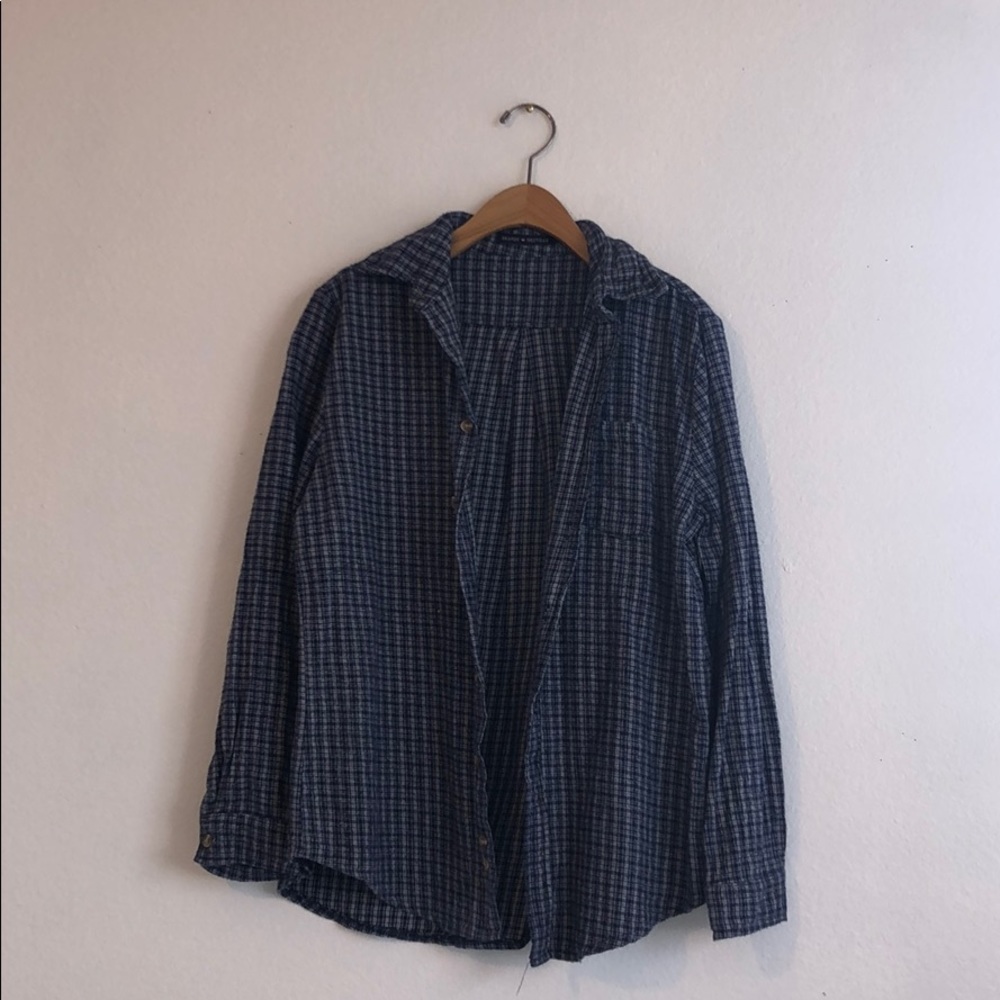 Brandy Melville Blue Oversized Flannel